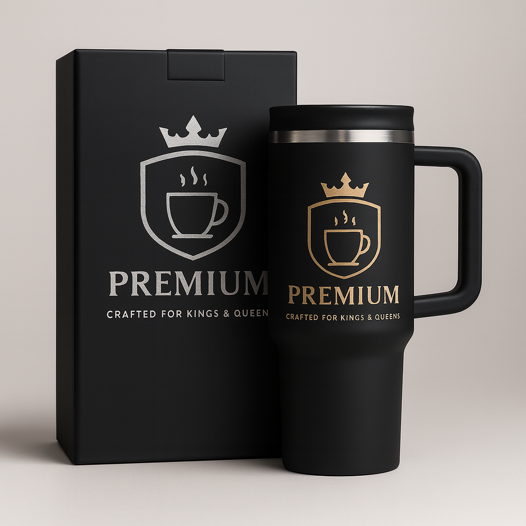 40OZ PREMIUM STAINLESS STEEL TUMBLER WITH STRAWS, WATER BOTTLE WITH HANDLE