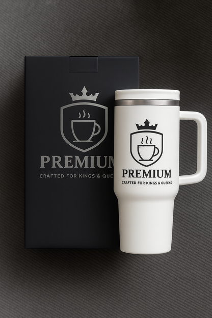 40OZ PREMIUM STAINLESS STEEL TUMBLER WITH STRAWS, WATER BOTTLE WITH HANDLE