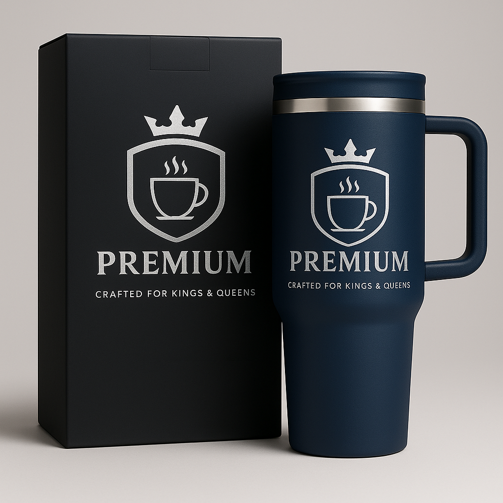 40OZ PREMIUM STAINLESS STEEL TUMBLER WITH STRAWS, WATER BOTTLE WITH HANDLE